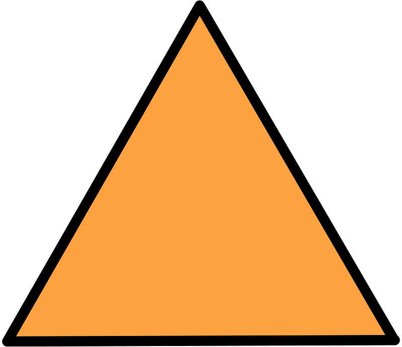 Orange Triangle Fraction 1:1