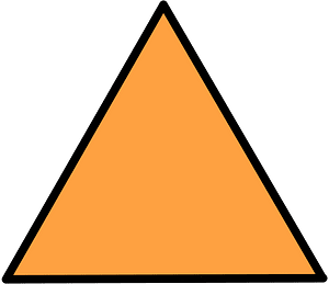 Orange Triangle Fraction 1:1