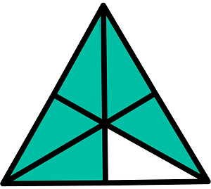 Teal-Green Triangle Fraction 5:6