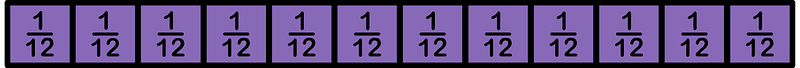 Violet Strips Fractions (1:12)-12