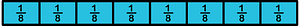Cerulean-Blue Strips Fractions (1:8)-8