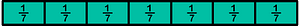 Teal-Green Strips Fractions (1:7)-7