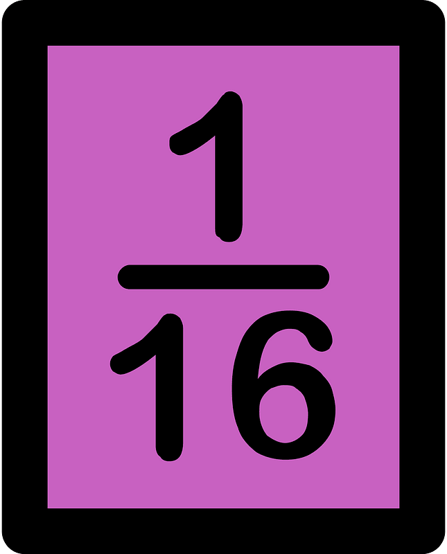 Magenta Strips Fractions 1:16