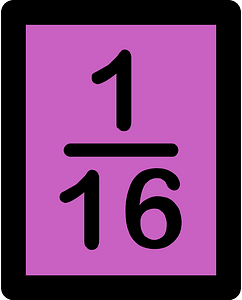 Magenta Strips Fractions 1:16