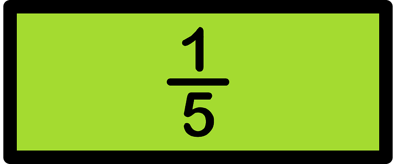 Lime Strips Fractions 1:5