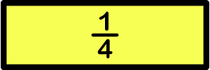 Yellow Strips Fractions 1:4