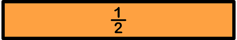 Orange Strips Fractions 1:2