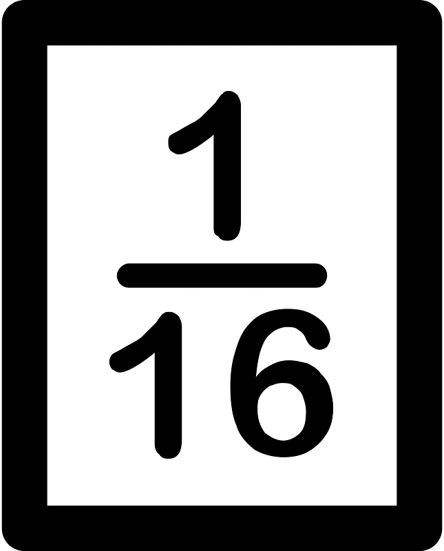 Strips Fractions 1:16