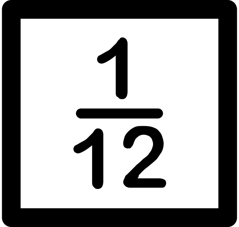 Strips Fractions 1:12