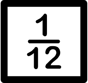 Strips Fractions 1:12