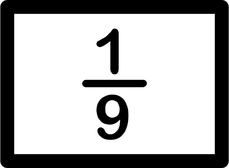 Strips Fractions 1:9
