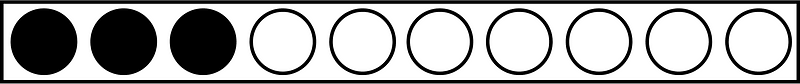 Black Rekenrek Counting 3:10