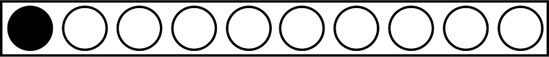 Black Rekenrek Counting 1:10