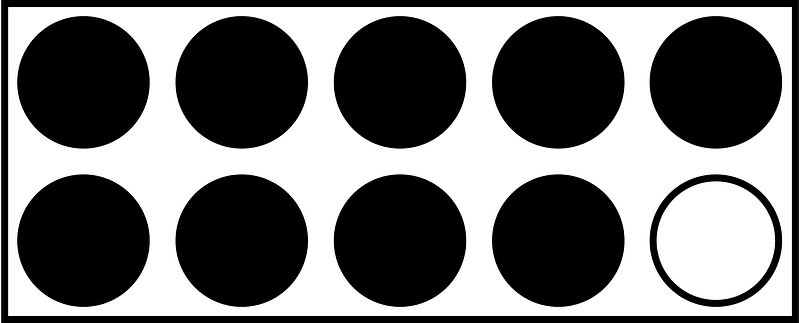 Black Rekenrek Counting 9:10