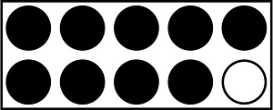 Black Rekenrek Counting 9:10