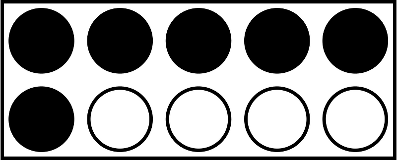 Black Rekenrek Counting 6:10