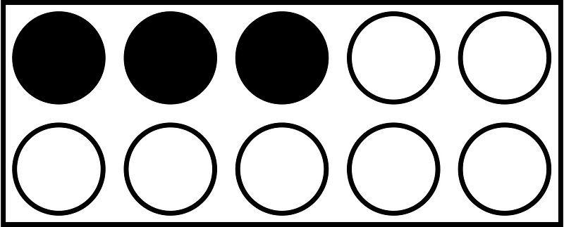 Black Rekenrek Counting 3:10