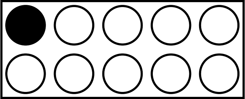 Black Rekenrek Counting 1:10