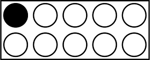 Black Rekenrek Counting 1:10