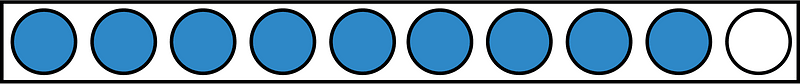 Blue Rekenrek Counting 9:10