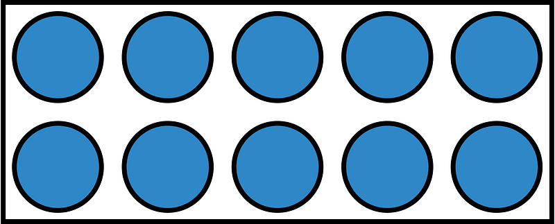 Blue Rekenrek Counting 10:10