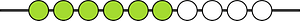 Lime Rekenrek Counting 6:4