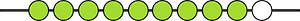 Lime Rekenrek Counting 9:1