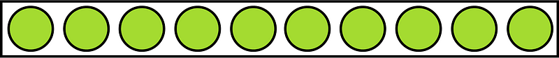 Lime Rekenrek Counting 10:10