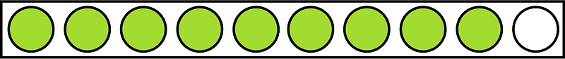 Lime Rekenrek Counting 9:10