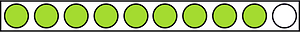 Lime Rekenrek Counting 9:10