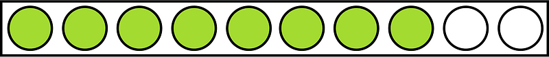 Lime Rekenrek Counting 8:10