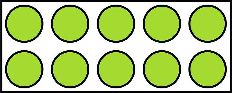 Lime Rekenrek Counting 10:10