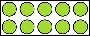 Lime Rekenrek Counting 10:10