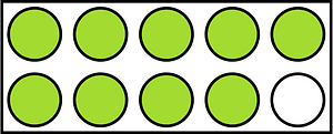 Lime Rekenrek Counting 9:10