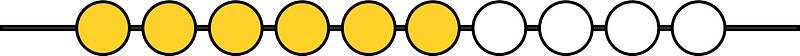 Yellow-Amber Rekenrek Counting 6:4