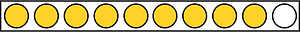 Yellow-Amber Rekenrek Counting 9:10