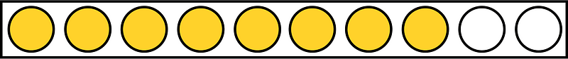 Yellow-Amber Rekenrek Counting 8:10