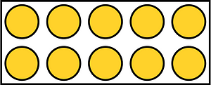 Yellow-Amber Rekenrek Counting 10:10