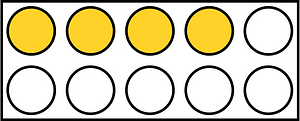 Yellow-Amber Rekenrek Counting 4:10