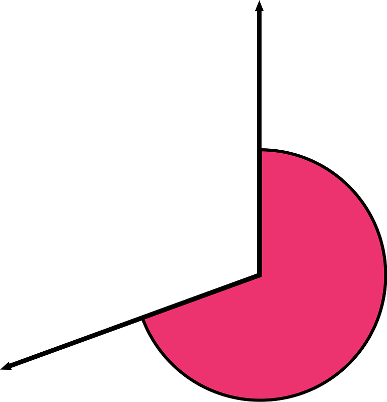 250 Degree angle (Pink)