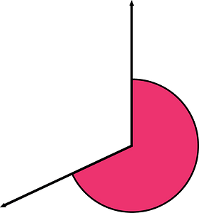 245 Degree angle (Pink)