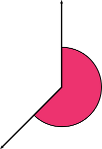 225 Degree angle (Pink)