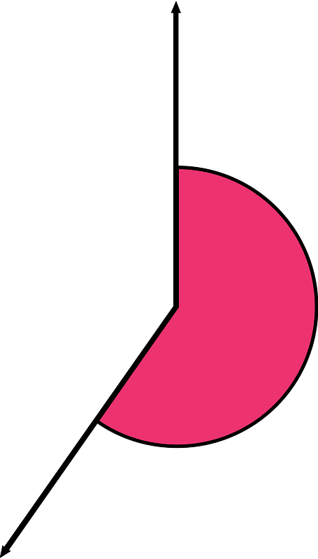 215 Degree angle (Pink)