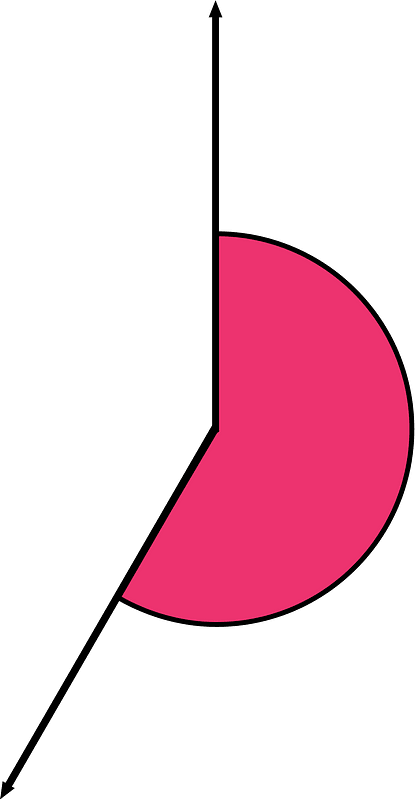 210 Degree angle (Pink)