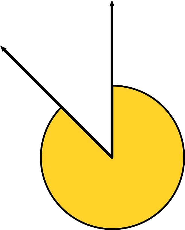 315 Degree angle (Yellow-Amber)