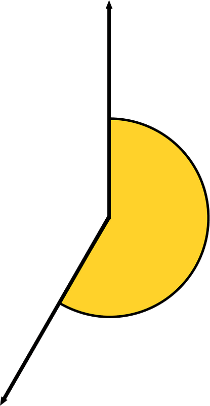 210 Degree angle (Yellow-Amber)