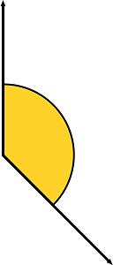 135 Degree angle (Yellow-Amber)