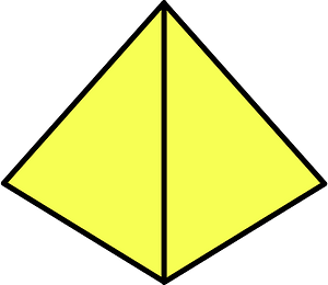 Yellow Square Based Pyramid