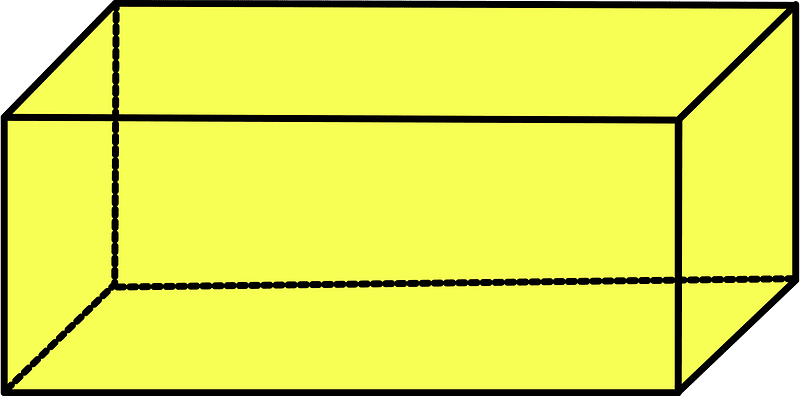 Yellow Rectangular cuboid
