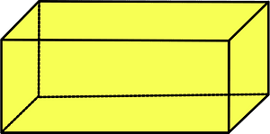 Yellow Rectangular cuboid